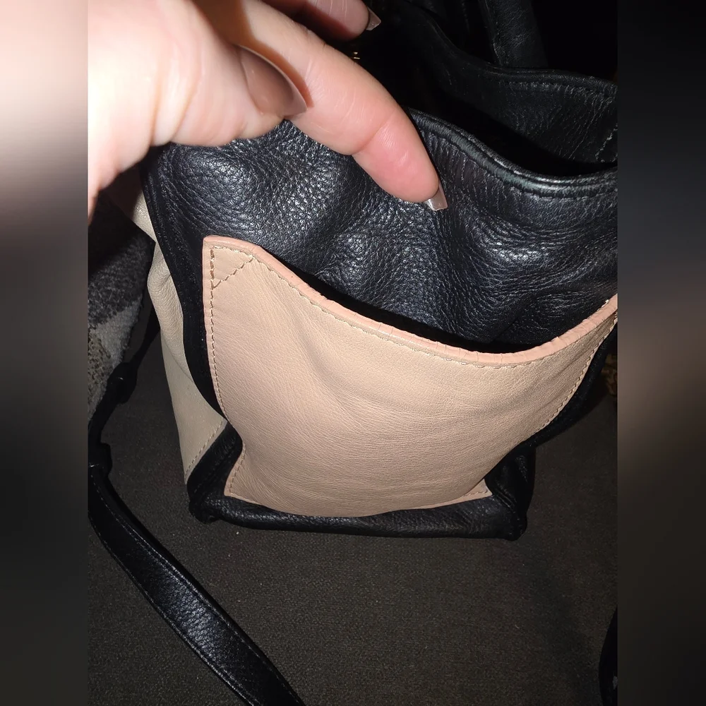 See By Chloe Black and Cream Tote Bag